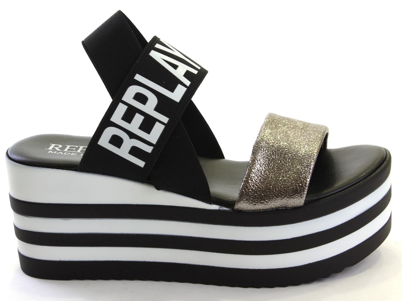 Sandalias De Cuña Replay - 621 SUSAN MICRO MET | Tienda